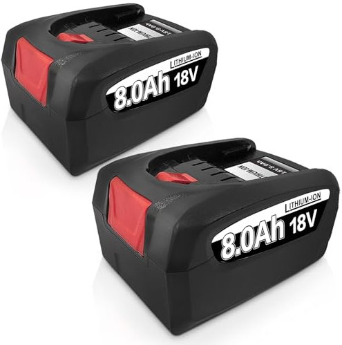 8.0Ah Ersatzakku für Bosch akku 18V PBA,Kompatibel mit 18V Green Werkzeugen Haus und Garden18V System, Ersatz für Gardena18V (Nicht kompatibel mit Bosch-Staubsauger Unlimited Serie) (8.0-2 Packs)
