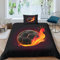HSTDVBALE Flamme Fußball Bettbezug Bettwäsche Kinderbettwäsche-Set Reißverschluss Mit Kissenbezug Betten Set Für Jugendliche Kinder Schlafzimmer Single（1Tier5x200cm）