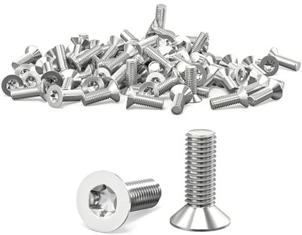 ORTAVA 100 Stück Senkkopfschrauben M3 x 8 mm, M3 Senkkopfschrauben Torx Edelstahl 304, Senkkopfschraube mit Innensechsrund/Torx (ISR/TX) nach Norm ISO 14581 / DIN 965, für Maschinen, Geräte und Möbel