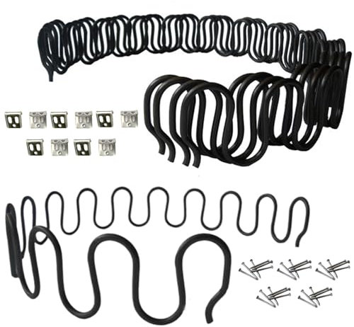 5pcs Couch Feder Reparaturkit 22 '' Arch Anti-Rust Feder-Stahl-Couch Reparaturkit einfach Installieren Sie elastische Couch-Absagging-Stütze mit gebogenen Federendeende für Sofa Reparatur, Couch Fede