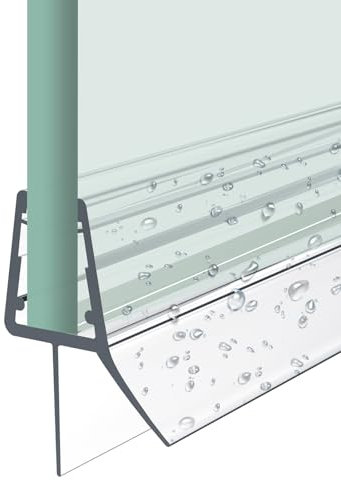 Heilmetz Juntas mampara ducha, Longitud 1000 mm, S03, 1 pieza, Compatible con Vidrio de 4-6 mm, Impermeable, Cortable Sello para Mampara de Ducha