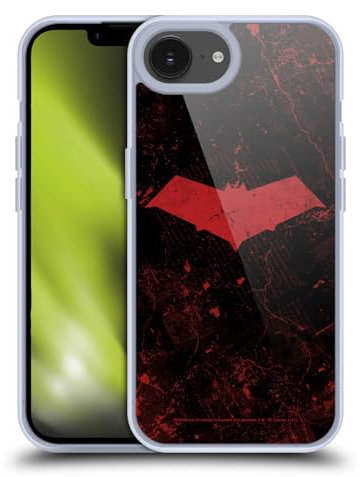 Head Case Designs Offizielle Batman DC Comics Logo Grunge Red Hood Gelhülle [Militärischer Schutzgrad] Kompatibel Mit Apple iPhone 16e Und Kompatibel Mit MagSafe
