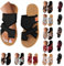 Tong Femme Slip on en Cuir,Chaussure de Marche Talon ete Femme Confort Lacets en Maille,Chaussures Orthopédiques Femmes Piscine Séchage Rapide,Sandales et Mules pour Femmes Cadeaux Fete des Mères