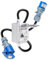 WSPIHO 230VAC 16A Mobiler Digitaler Stromzähler für Steckdose mit FI Schutzschalter Typ A,CEE 3 Pin 16A Stecker auf CEE 16A Kupplung,Zwischenzähler Strom mit IP67 Stromzählergehäuse