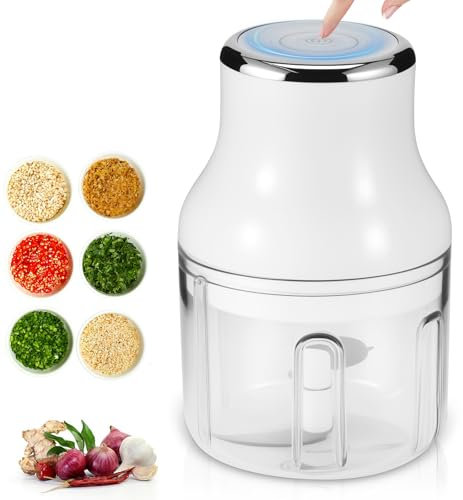 Miawtro Zwiebelschneider Elektrisch,Zwiebel Zerkleinerer 250ml Zerkleinerer Elektrisch, Gemüse Zerkleinerers,Multizerkleinerer Onion Cutter Food Chopper, Küchen Zubehör für Gemüse, Obst, Nüsse