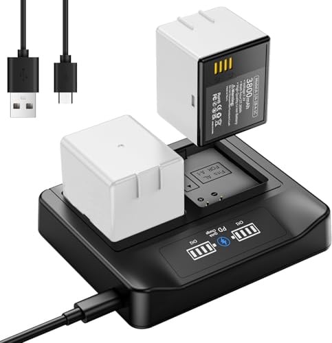 2er-Pack wiederaufladbare Batterien + PD-Schnellladefunktion LED USB-Doppel-Batterieladestation für Arlo Pro, Arlo Pro 2 Heimüberwachungskamera Ersatzzubehör
