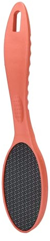 Fu feile Hornhautentferner mit sanftem Peeling ergonomischer Fersenschaber aus Edelstahl in Rot f r effektive Fu pflege glatte Haut im Badezimmer