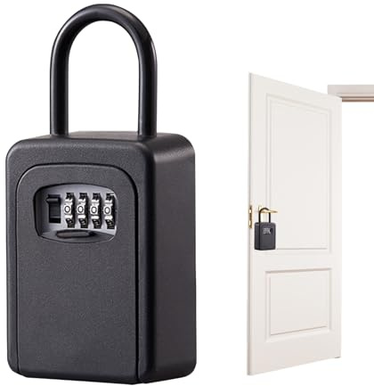 Schlüsselbox mit Schloss | Sicherheits Aufbewahrung für Schlüssel - Schlüssel Sicherheits Aufbewahrungsbox,Geeignet Für Vermieter, Reisen, Urlaub, Bürogebäude, Pflegekräfte, Haustür, Tor, Baustelle, H