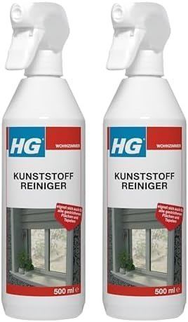 HG Kunststoff Reiniger 2er Pack – Reinigt & pflegt Kunststoffoberflächen, entfernt Verfärbungen