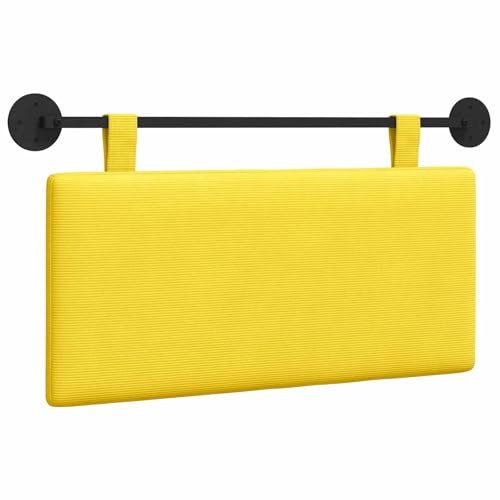 vidaXL Hängendes Kopfteil Cordstoff, Moderner rechteckiger Wand-Kopfteil, weich gepolstert, verstellbare Rückenlehne, platzsparender Bett-Zubehör