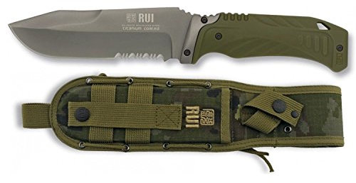 Armeeverkauf Rui Tactical Knife Messer Professionell Outdoor Messer Green Teilsägezahn 32073
