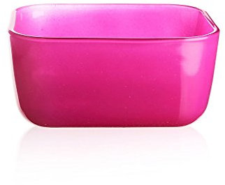 CRISTALICA Schale Müslischale Knabberschale Snackschale Spring Pink 12 X 9 cm Hochwertiges Glas