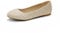 DREAM PAIRS Womens Ballet Flat Slip-on Rhinestone Ballerina Pumps Shoes Loafers,Size 5.5,Gold,Sole-Shine