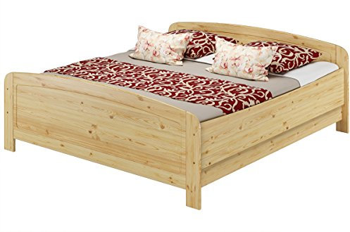 Erst-Holz®Seniorenbett extra hoch 180x200 Doppelbett Holzbett Massivholz Kiefer Bett 60.44-18 FV M