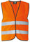 korntex Warnweste Standard - schwarzer Saum orange 5XL