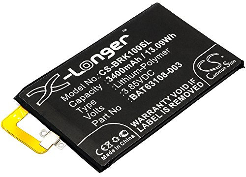 TCTK Akku 3400mAh Kompatibel mit [BlackBerry] BBB100-1, BBB100-1 TD-LTE, BBB100-2, BBB100-3, BBB100-6, DTEK70, KEYone, Mercury Ersetzt BAT-63108-003, BAT63108-003 FBA