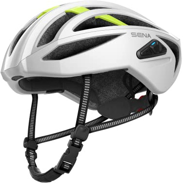Sena R2 Evo Casque de vélo de Route (Matte White, M)