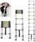 3.2m Aluminum Telescoping Ladder Folding Portable Loft Ladder Capacity Max Load 150kg/330lb with EN131 Light-Weight 9.2kg For Outdoor & Indoor Use