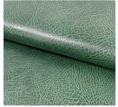 Chester Grained Faux Leather Fabric Fire Retardant Leatherette Upholstery Waterproof Heavy Duty Leathercloth Material (1 Metre (100cm x 140cm), Bottle Green)
