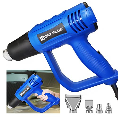 Heißluftpistolen-Kit mit 2 Bereichen: 300 ℃ - 300 L/min und 600 ℃ - 500 L/min, Heißluftpistole mit 4 Düsen, Integrierte Stütze, Stabil, Ergonomisch, Farbe Entfernen, Lackieren, Klebstoffe Lösen