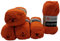 5 x 100g Strickwolle YarnArt Eco Cotton mit 85% Baumwolle, 500 Gramm Wolle einfarbig (orange 800)