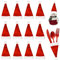 GZGXKJ 42 Pcs Christmas Cutlery Holders Mini Santa Hat Xmas Silverware Holders Festive Table Decorations Wine Bottle Cover DIY for Christmas Tree Dinner Decor