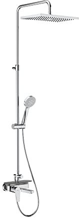 Roca A5A9C90C00 Even Columna Baño Ducha Monomando con Repisa Cromo