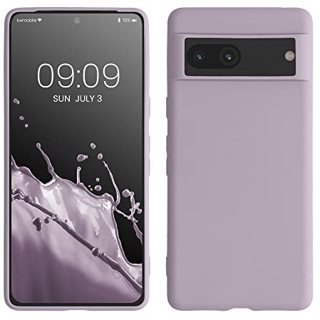 kwmobile Hülle für Google Pixel 7 TPU Case - Handyhülle unterstützt kabelloses Laden, Flexible Schutzhülle, gummiertes Cover in Lavendel