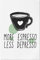JUNIWORDS Poster, More Espresso Less Depresso, 20 x 30 cm (1008263)