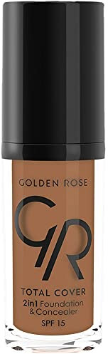 Fond De Teint Cover 2en1 - Total Cover - N24 Deep Mocha - Golden Rose - 10€ Et Plus - Tc24 Deep Mocha 30 Ml
