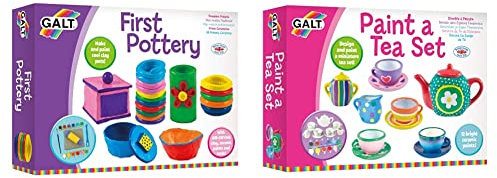 Galt Toys, First Pottery, Kids' Craft Kits, Ages 6 Years Plus & Toys, Paint a Tea Set, Kids' Craft Kits, Ages 5 Years Plus