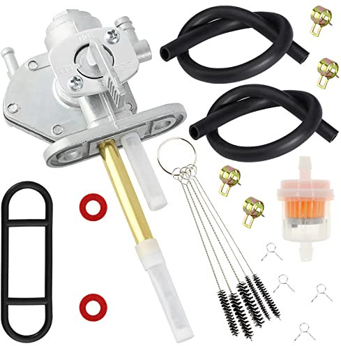 SOAJEE Robinet de réservoir de carburant compatible avec Kawasaki Ninja 250R 500 500R 900R EX250 EX500 ZX900A Zephyr 550 ZR550 ZR750 Vulcan 750 800 EN500 VN750 VN800KL650 KK LR650 KFX80 KFX50 ZR400