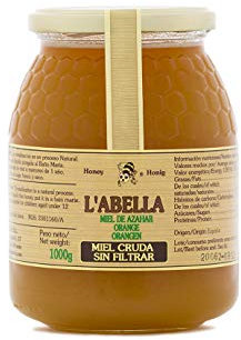 L'Abella Mel - Miel de fleur d'oranger cru - Fleur d'oranger non filtrée 100% naturelle | Miel d'Abeille Pur Collecté Artisanalement en Espagne Sans Gluten - 1000kg