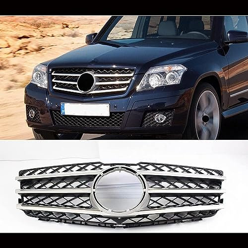 Auto Front Kühlergrille für Mercedes Benz Glk Class X204 Glk250 Glk350 2008-2012, Frontstoßstange Radiator Kühlergrille, Mittelnetz Grilles Racing Grill, Auto Styling Zubehör