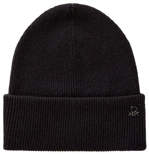 United Colors of Benetton Jungen Strickmütze 1244ca00x Beanie-Mütze, Schwarz, XXXL