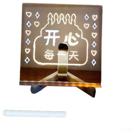 Gbtdoface Nachrichtenbrett, tragbare Schreibtafel, Desktop löschbare leuchtende Acryl Färbung Tafel Schreibtafel Tragbar(1)