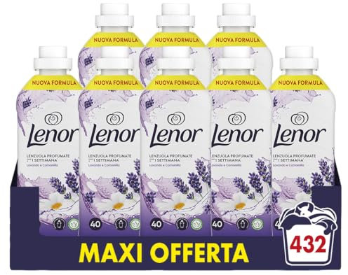 Lenor Ammorbidente Lavatrice Concentrato, 54 Lavaggi, Lavanda E Camomilla, Freschezza Di Lunga Durata E Morbidezza Di Origine Vegetale, Lenzuola Profumate Fino A 1 Settimana