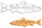 BAKERLOGY Salmon Fish Cookie Cutter - Detailed Biscuit Cutter Design for Baking and Crafts, Ideal on Fondant, Dough, Clay