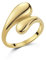 DJADEE Sea Drops Ring Gold 750er Gold 18 Karat vergoldet Edelstahl, Damen Ring offen Hypoallergen Wasserfest Größe verstellbar UVP: 35€