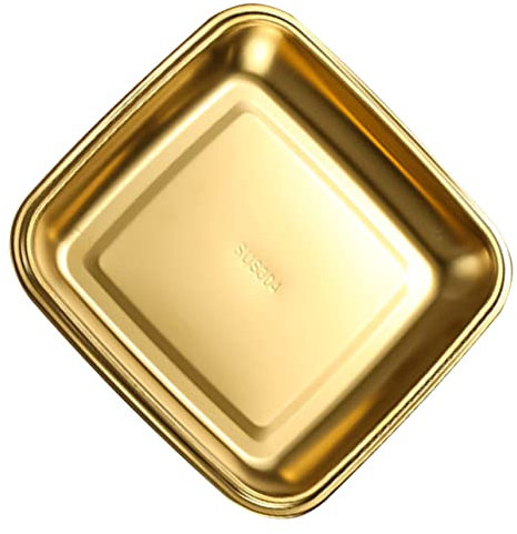 LABRIMP Plato Cuadrado Inoxidable Para Barbacoa Bandeja Para y Almacenamiento Para Acampar y Cocinar