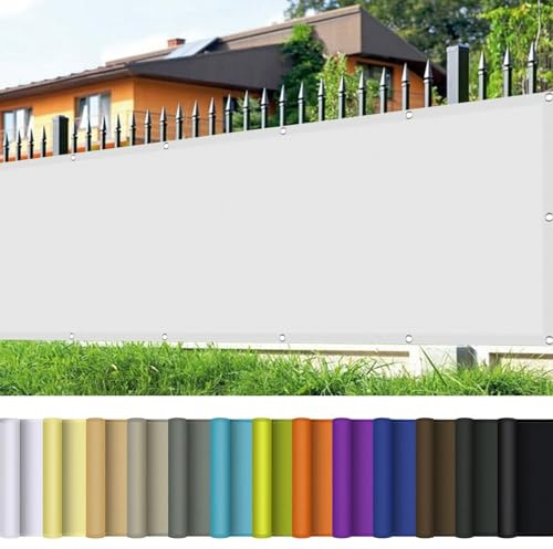 Sonnensegel Wasserdicht 180 x 500 cm Wetterschutz Sonnenschutz Sonnendach Oxford-Gewebe UV Schutz Wetterfest mit Ösen für Garten Terrasse Balkon Schwimmbad, Weiß