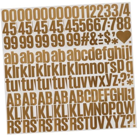 KONTONTY 4sätze Aufkleber Zahlen Buchstabensticker Selbstklebend Vinyl Für Sammelalbum Diy Journal Zubehör Zum Basteln Mit Alphabet Muster