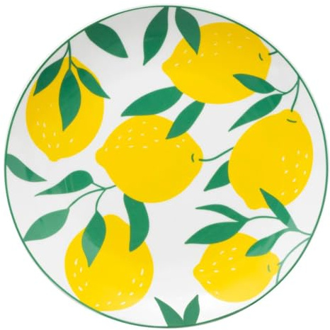 Secret de Gourmet - Set aus 6 desserttellern zitrone porzellan d19cm