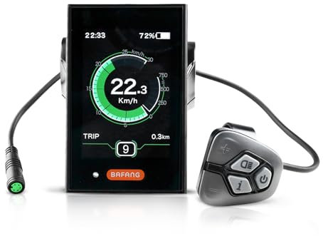 BAFANG DP C18 LCD Anzeige für 8fun Mittelmotor - Ebike Anzeige für BBS02B, BBS-HD, BBS01B Elektrofahrräder Mittel Motor, für E-Bike Umrüst-Set mit UART-Protokoll - 5-Polige weibliche Stecker