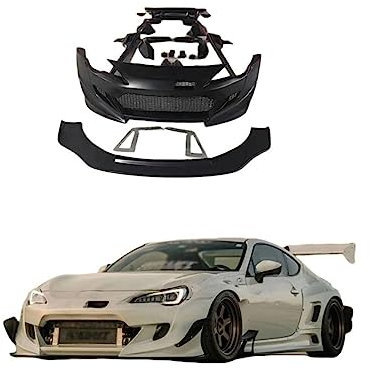 LOHBJCD Kit de carrosserie large en fibre de verre FRP, protection de pare-chocs avant, protection de pare-chocs, garniture d'aileron latéral, aileron arrière compatible for Toyota GT86 Subaru BRZ FT8