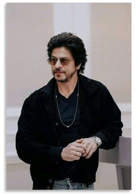 Shah Rukh KhanHd Charakterposter Star Sänger Athlet Druck Unterschrift Leinwand Gemälde Ölgemälde Poster Wandkunst Mosaik Gemälde Dekorieren Zuhause Schlafzimmer Büro 60 x 90 cm Unframe-Stil