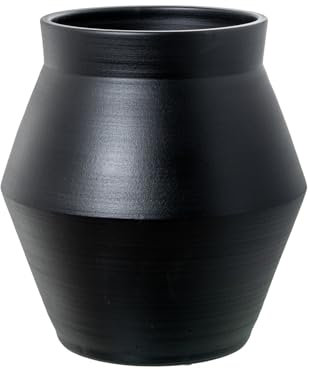 DRW Pot en céramique Noir Mat 35 x 35 x 38 cm