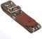 Fame Weave Series Pro Gitarrengurt, Robustes Nylon, Verstellbare Länge, Lederenden, Braun, Floral-Pattern-Motiv