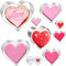 FINEVERNEK Cortadores de Galletas Corazón, Juego de 8 Forma de San Valentín para Hornear, Moldes de Galletas en Forma de Corazón de Acero Inoxidable para el Día de San Valentín