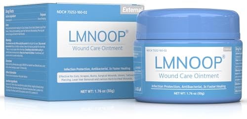 LMNOOP® Wundsalbe, Behandlung mit maximaler Wirkungsstärke für Geschwüre, Operationswunden, chronische Wunden, Zellulitis, Verbrennungen, infizierte Wunden, Schnittwunden, Anti-Infektion, 50g